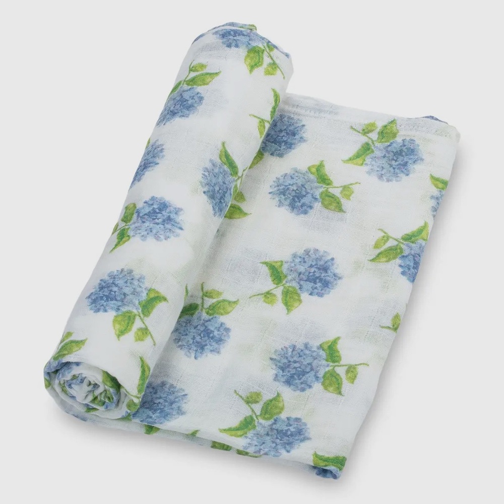 (NEW) Hydrangea  -  Muslin Baby Swaddle